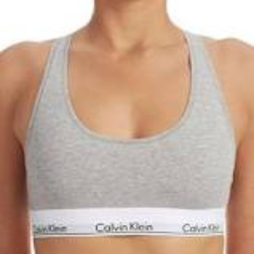 Grey Calvin Klein sports bra